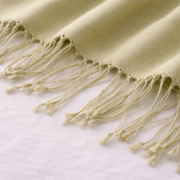 Talbots Soft Green Fringe Wrap - Picture 5 of 6